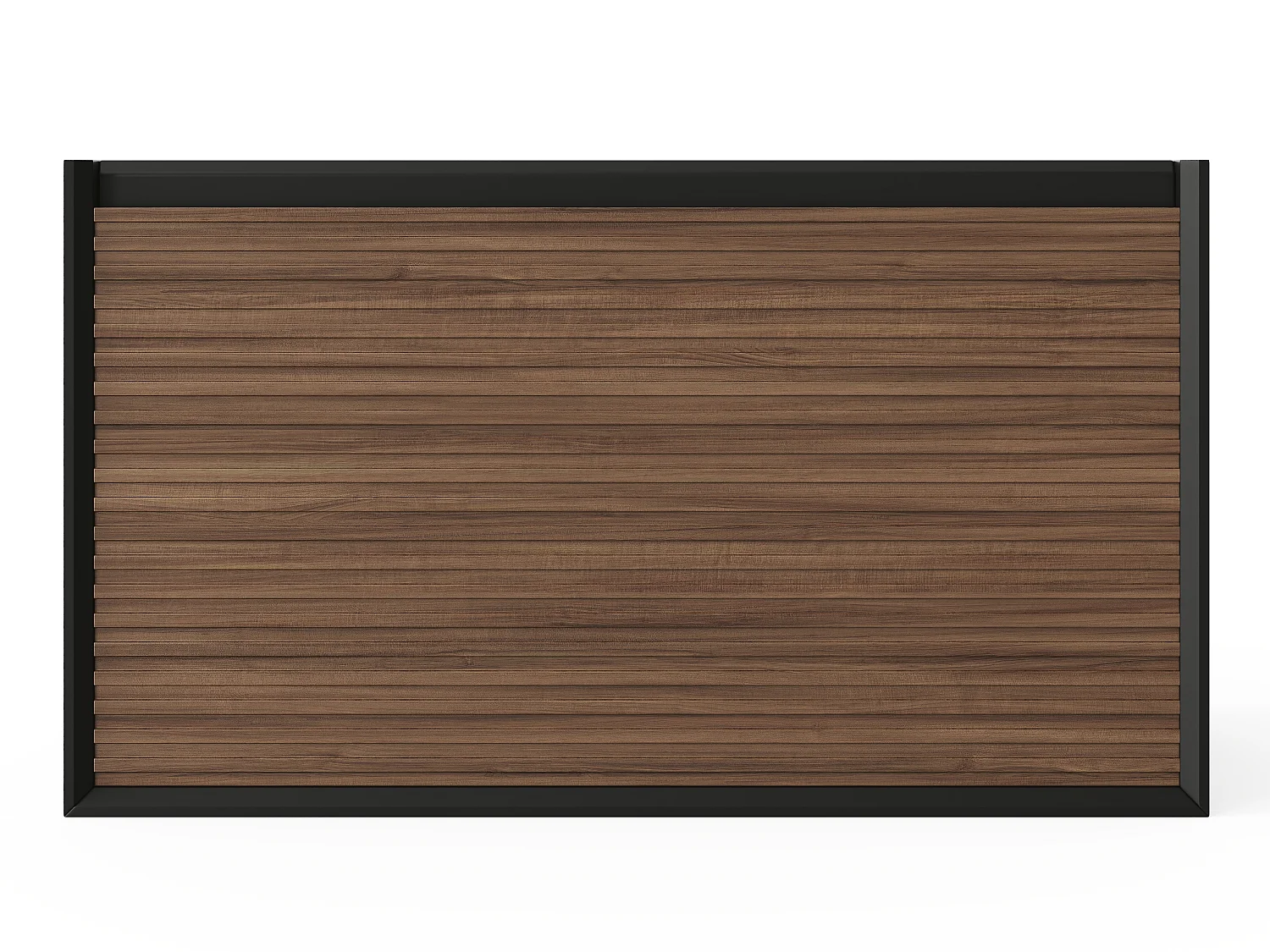 Mueble de baño flotante - Color natural oscuro y negro - 80 cm - BANIVA