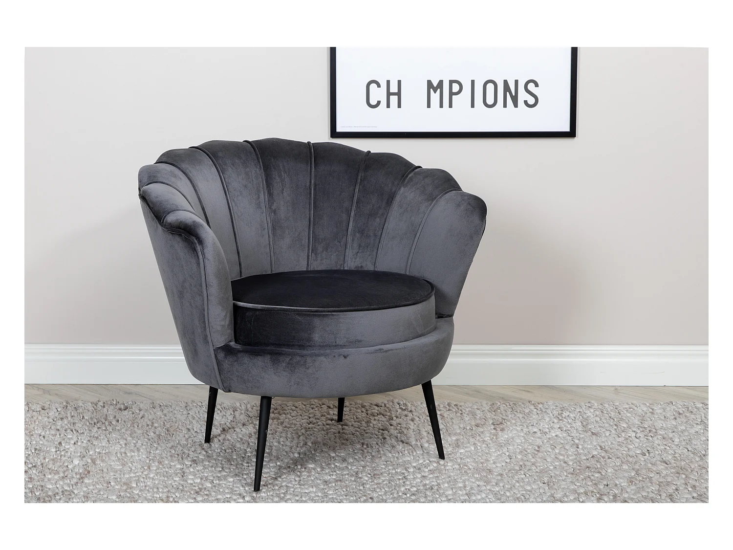 Fauteuil CALAIS AC 1NOS 83x77x45 Donkergrijs