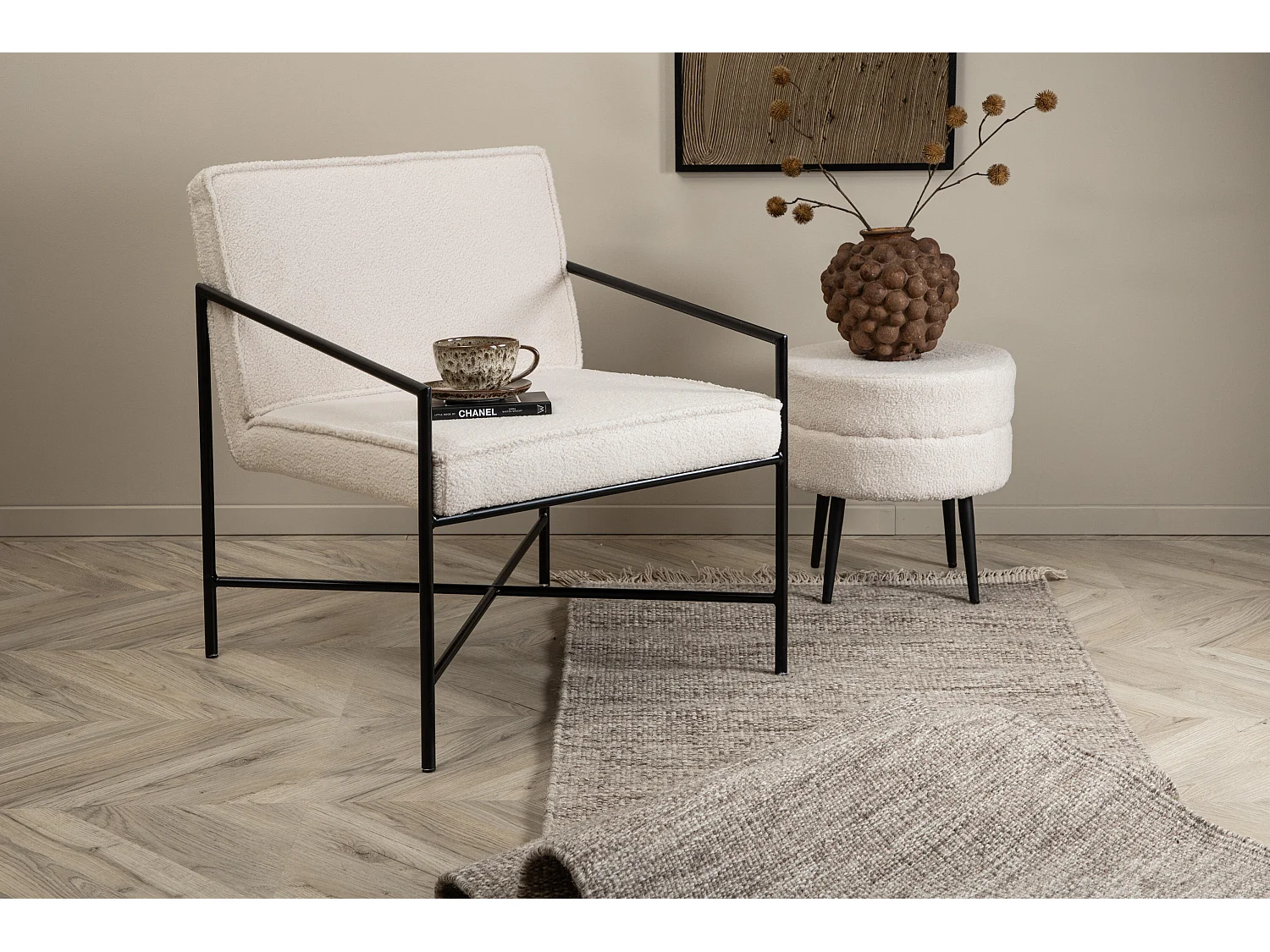 Fauteuil RAKEL AC 1NOS 66x65x78 Wit