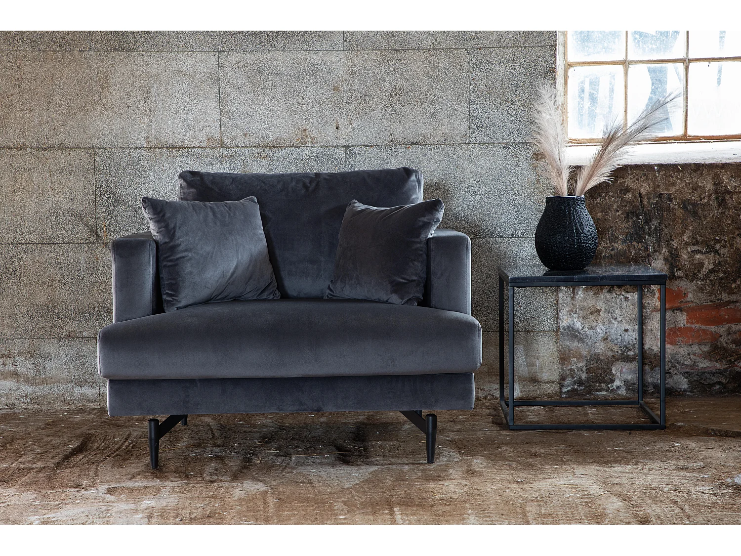 Fauteuil SOFIA AC 1NOS 108x91x120 Donkergrijs