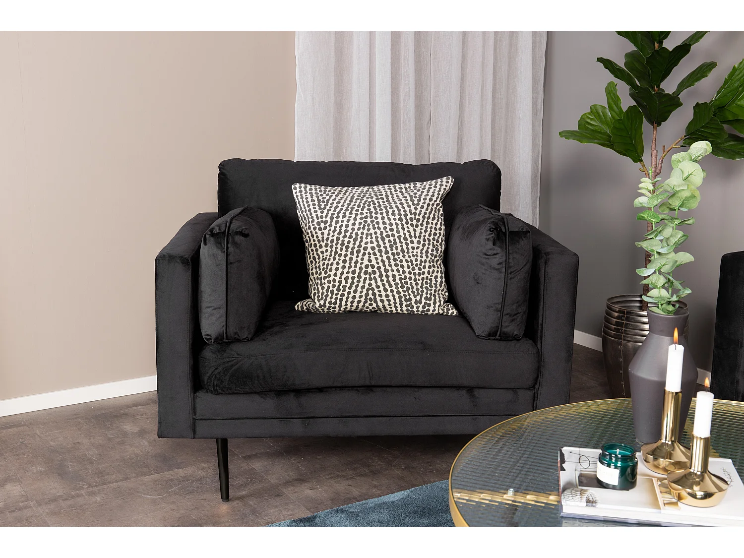 Fauteuil BOOM AC 1NOS 65x65x70 Zwart