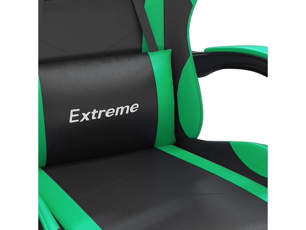 Chaise de jeu Noir et vert Similicuir