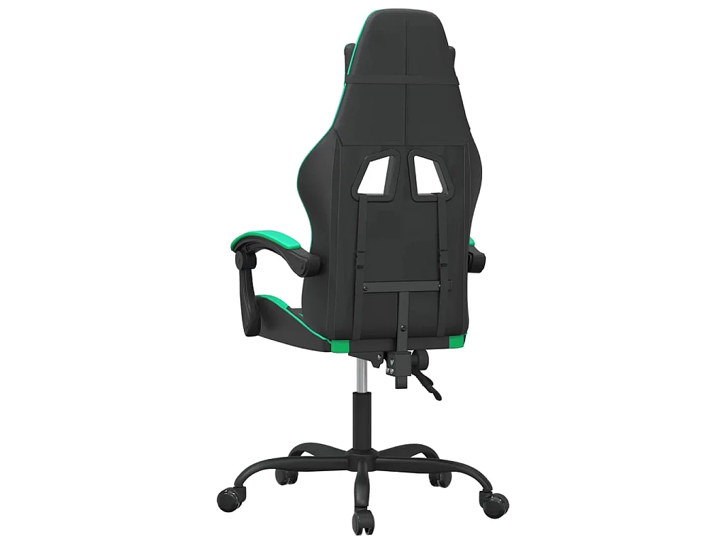 Cadeira gaming couro artificial preto e verde