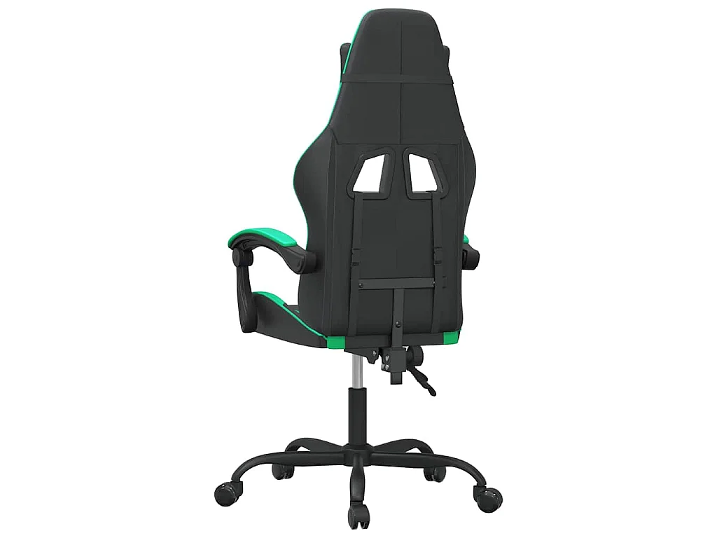 Gamestoel kunstleer zwart en groen