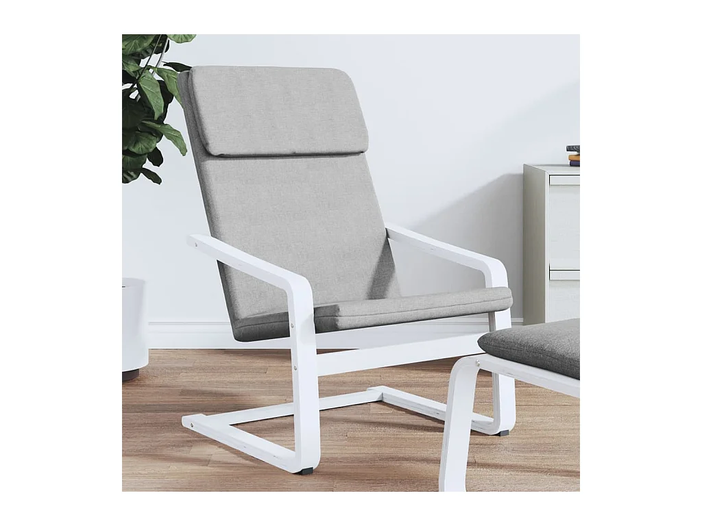 Chaise de relaxation Gris clair Tissu