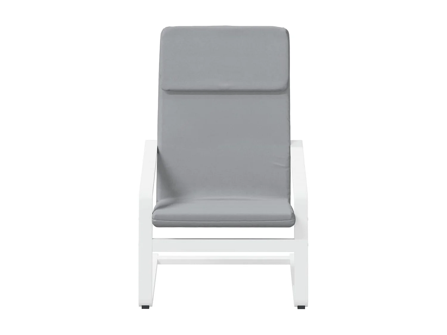 Chaise de relaxation Gris clair Tissu