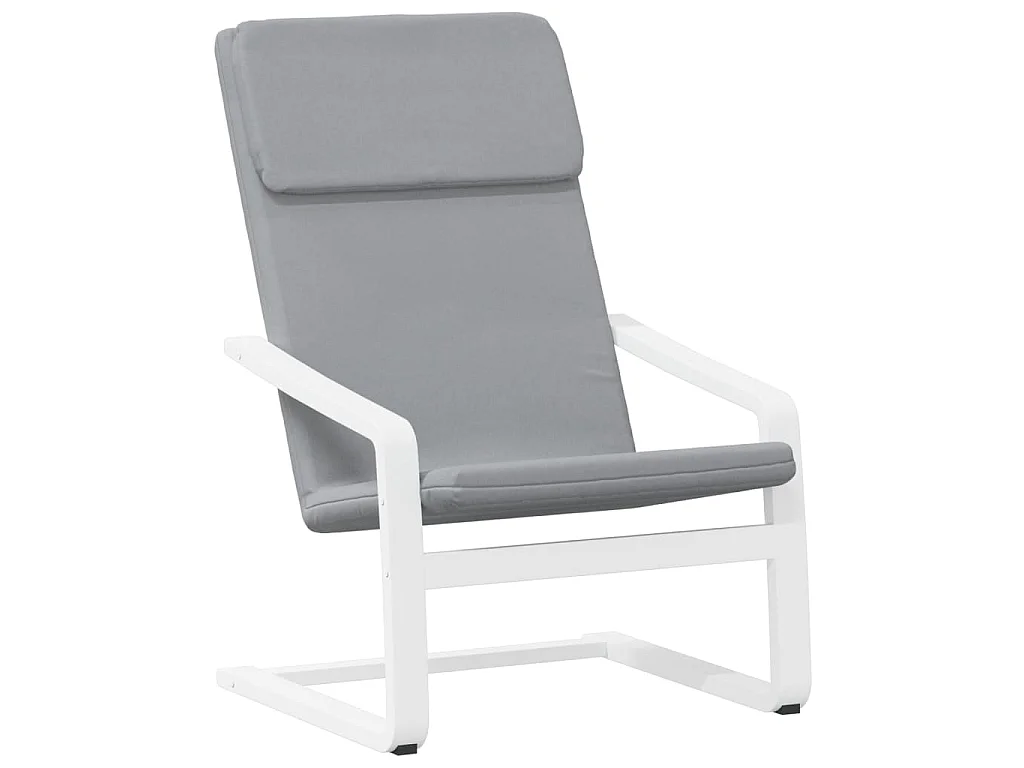 Relaxstoel stof lichtgrijs