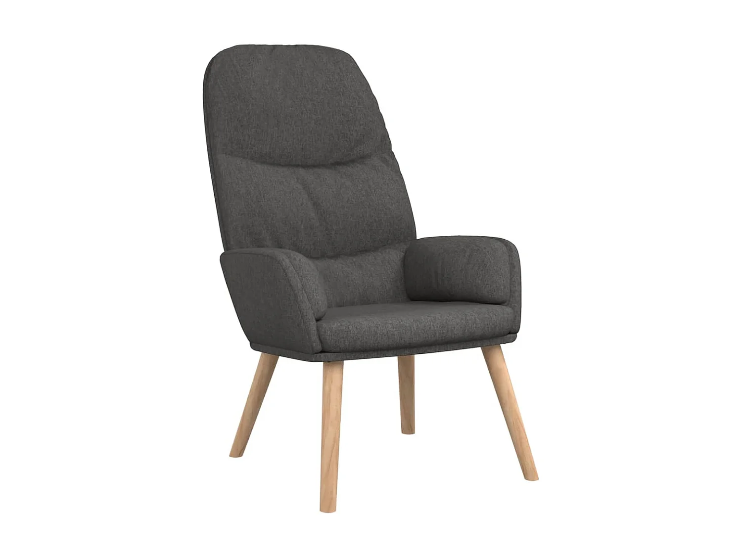 Chaise de relaxation Gris foncé Tissu