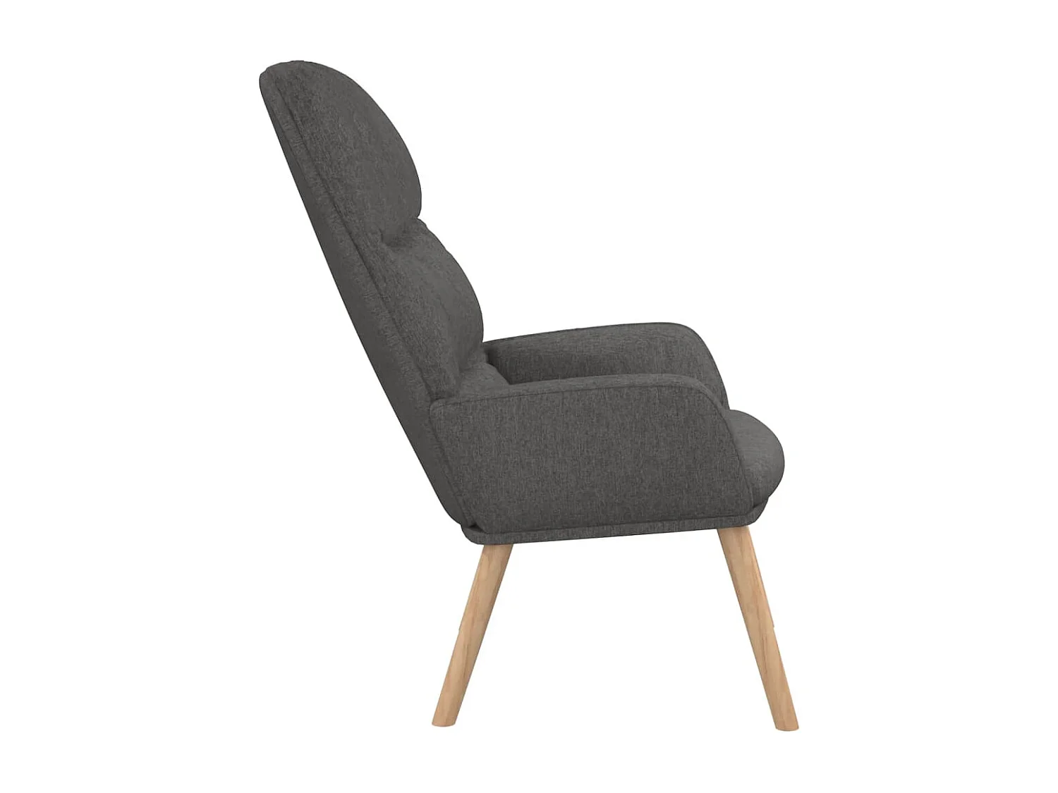 Chaise de relaxation Gris foncé Tissu
