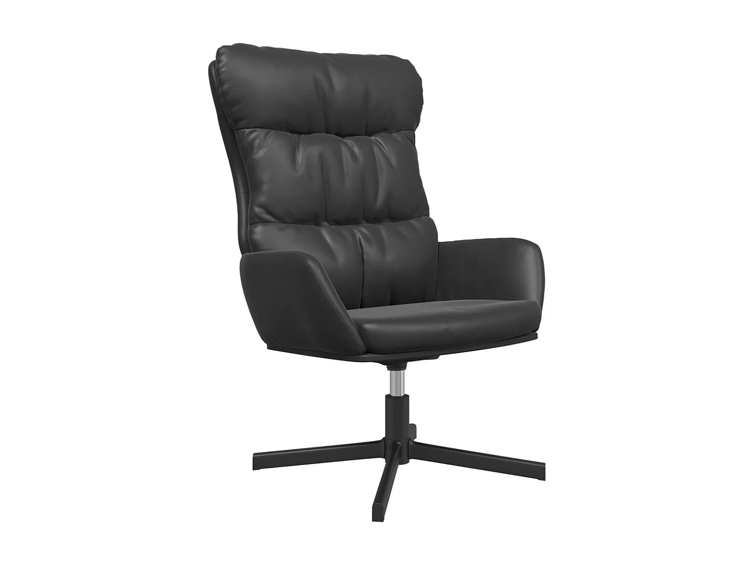 Sillón de relax de cuero sintético negro