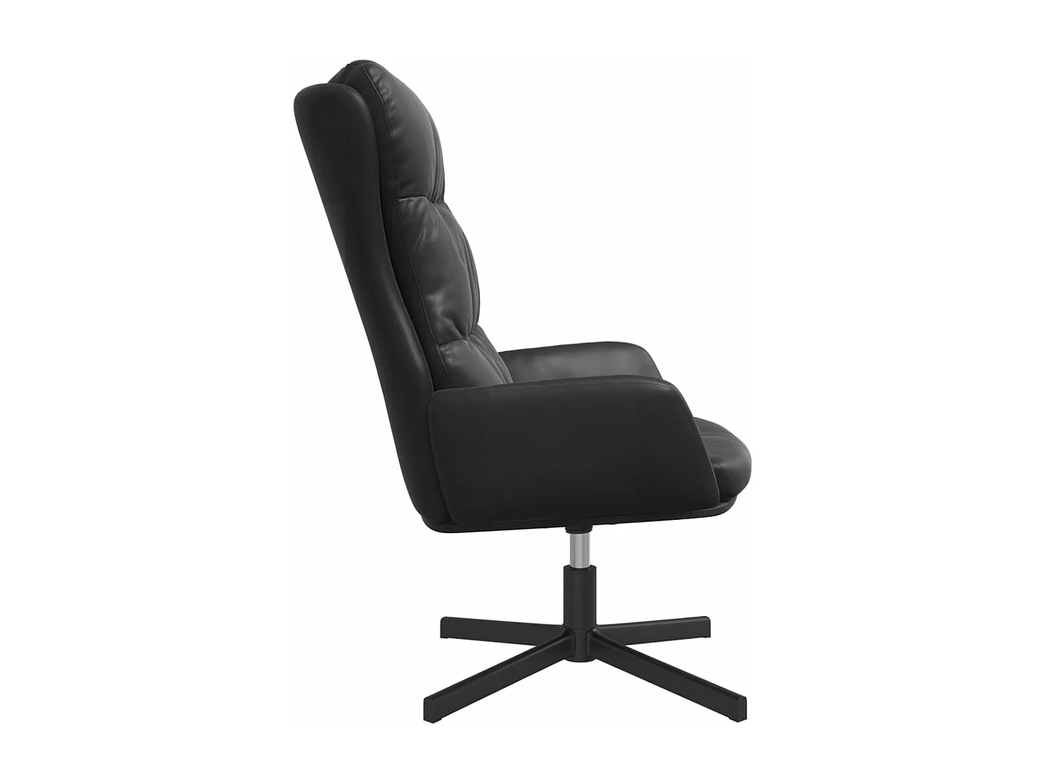 Sillón de relax de cuero sintético negro