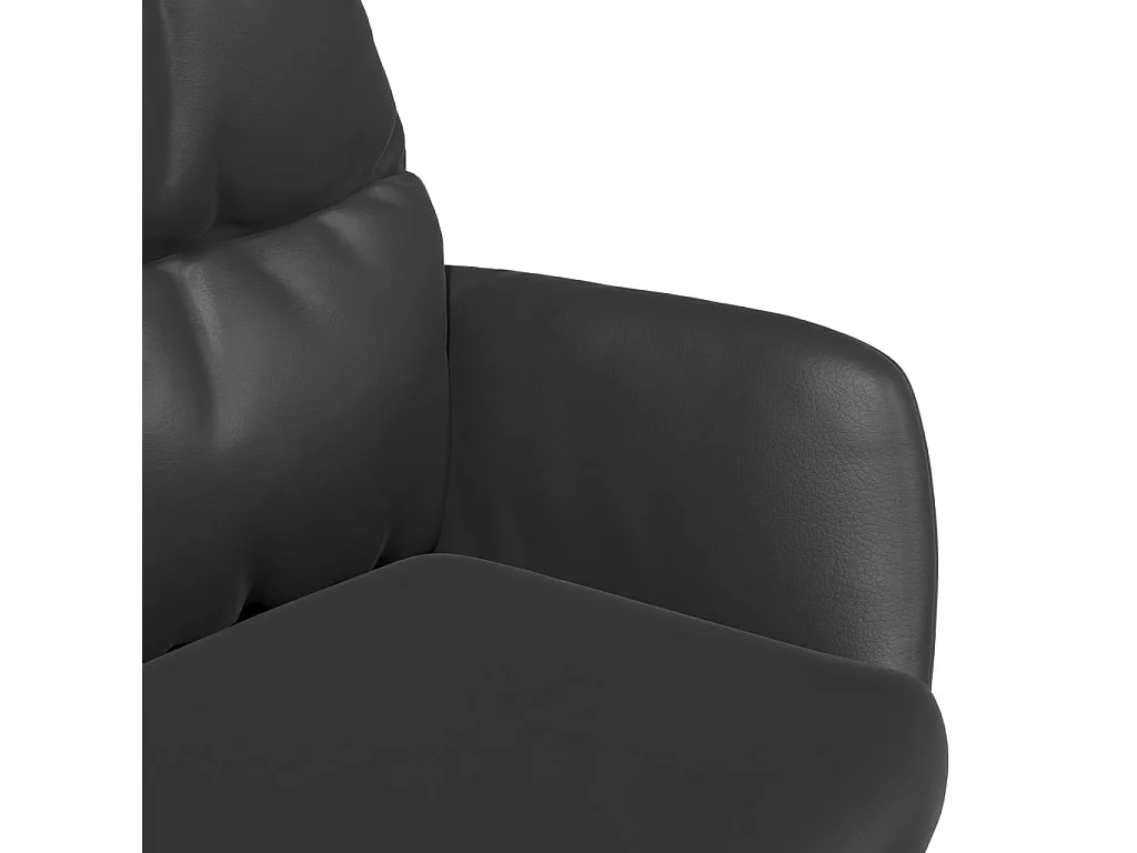 Sillón de relax de cuero sintético negro
