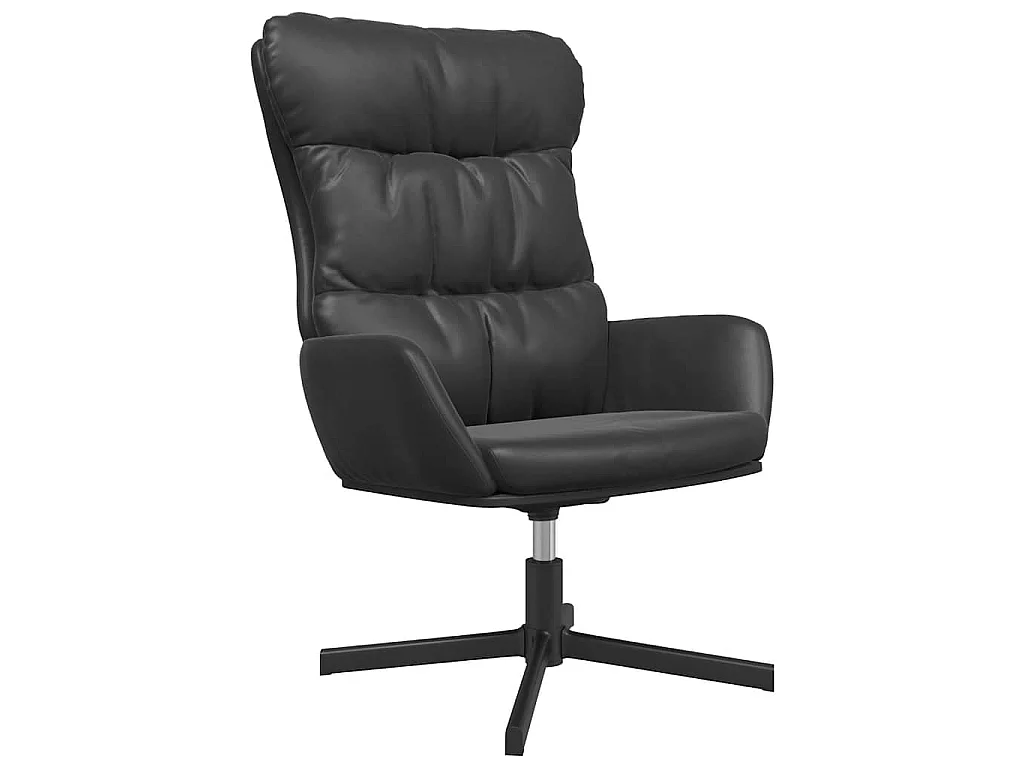 Chaise de relaxation Noir Similicuir