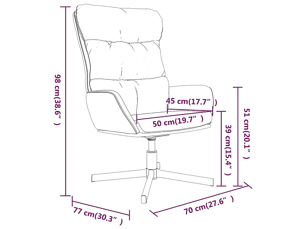 Chaise de relaxation Noir Similicuir