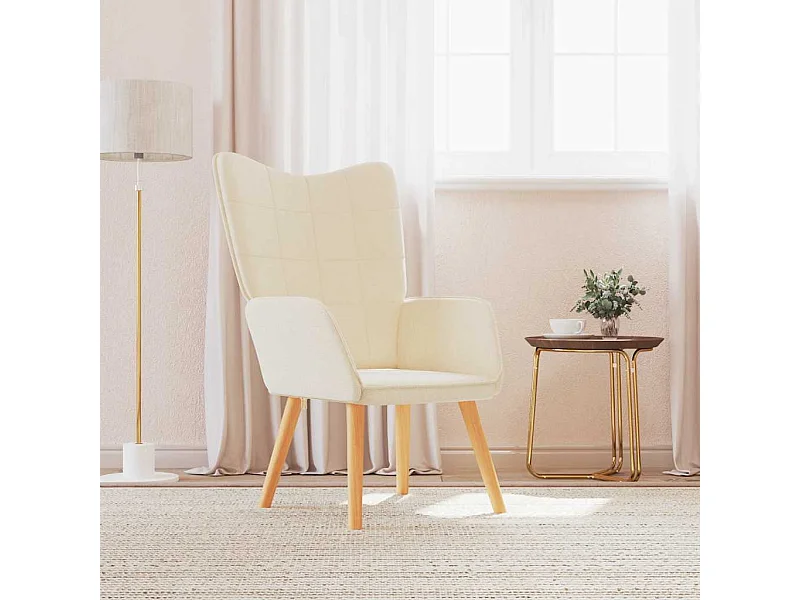 Chaise de relaxation Crème Tissu