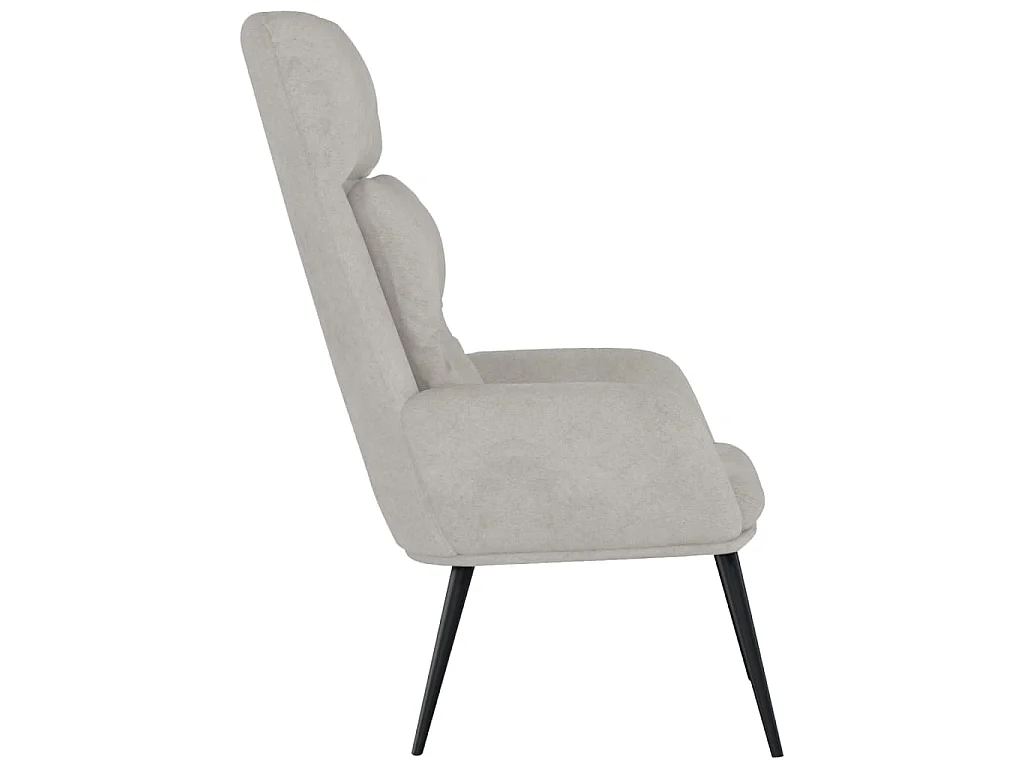 Poltrona Reclinabile Grigio Chiaro in Similpelle Scamosciata