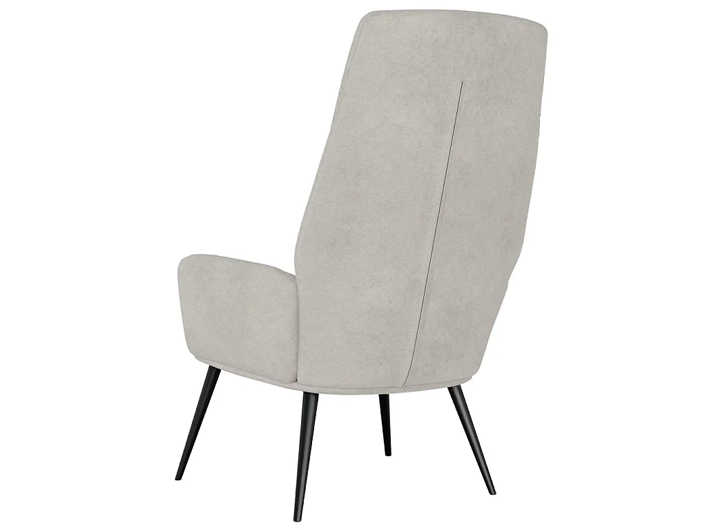 Poltrona Reclinabile Grigio Chiaro in Similpelle Scamosciata