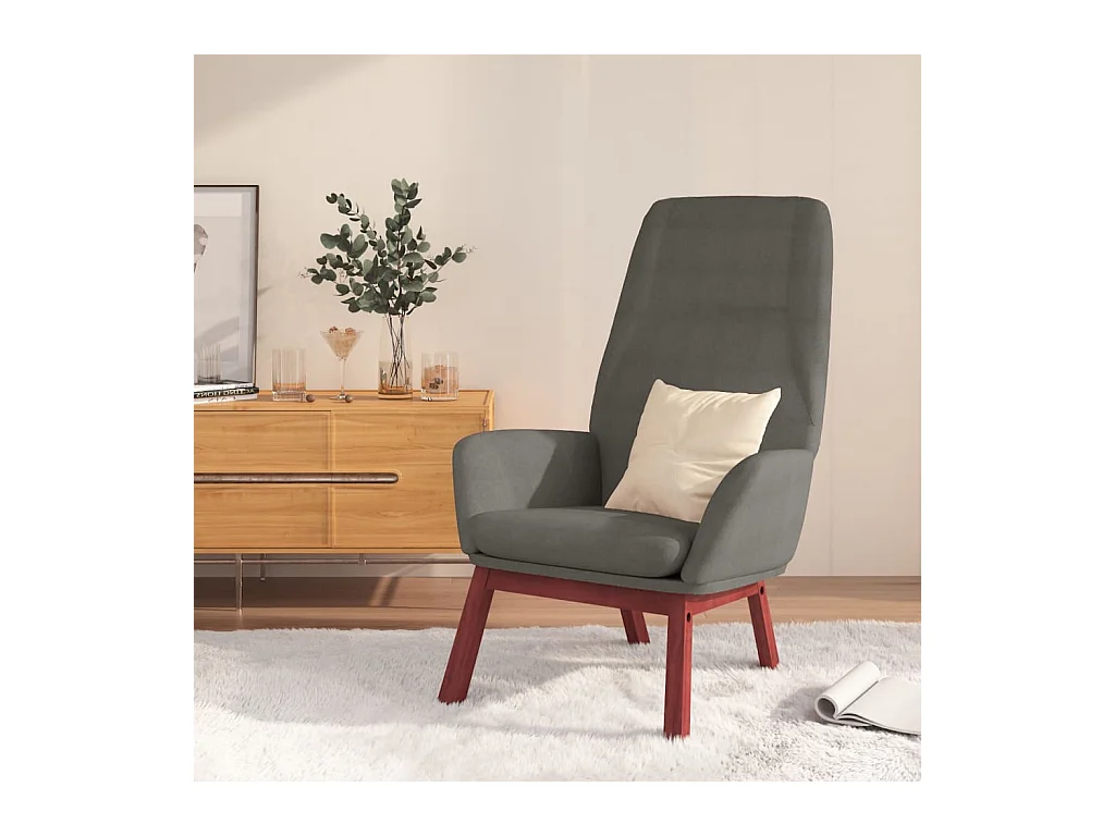 Chaise de relaxation Gris clair Tissu