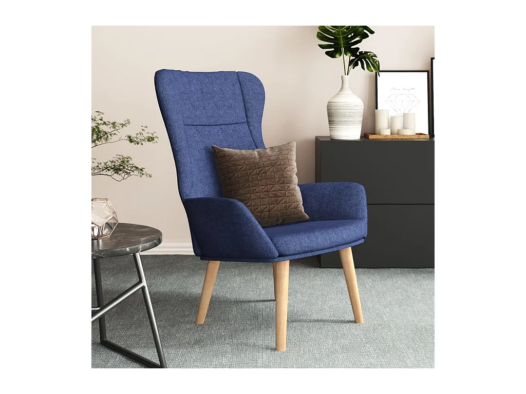 Chaise de relaxation Bleu Tissu