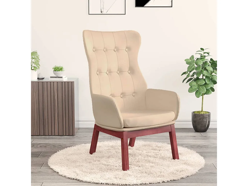 Sedia Relax Crema in Tessuto