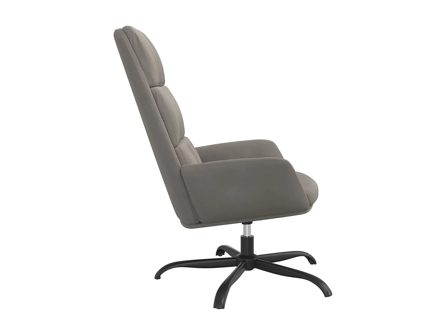 Chaise de relaxation Gris clair Velours