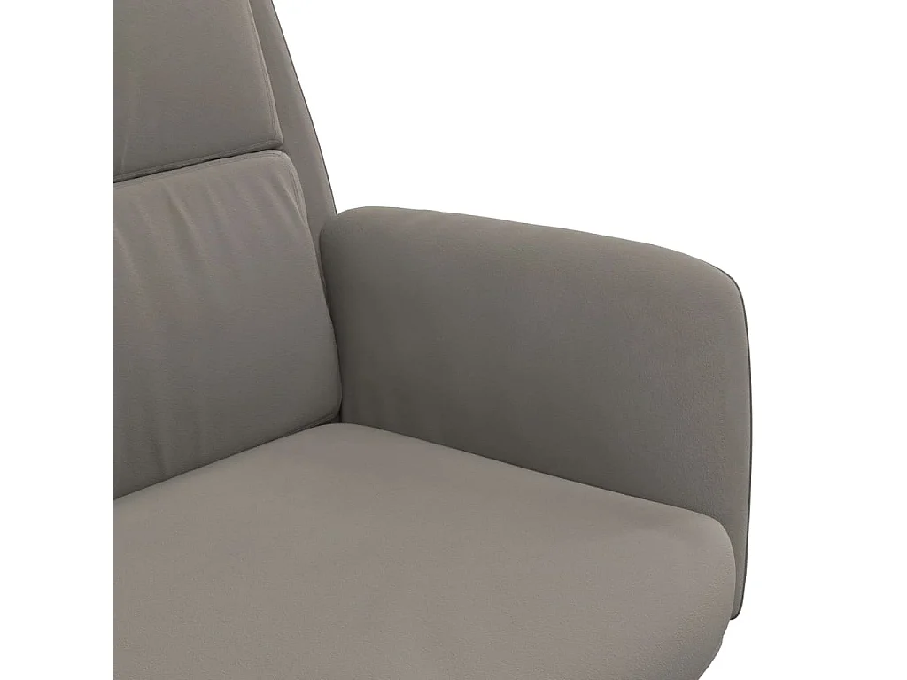 Chaise de relaxation Gris clair Velours