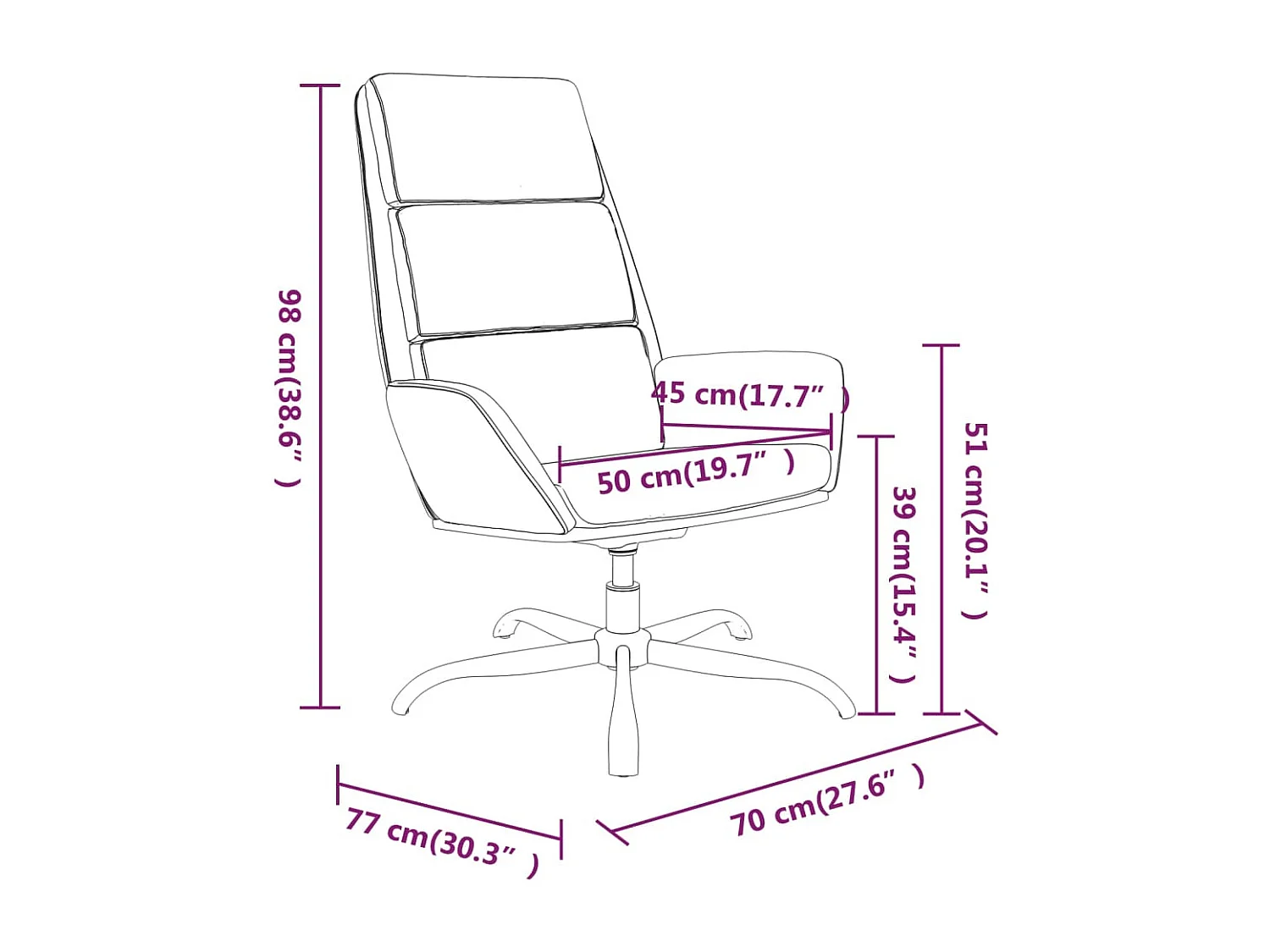 Chaise de relaxation Gris clair Velours