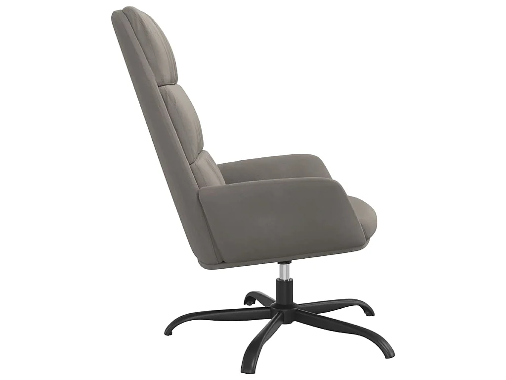 Chaise de relaxation Gris clair Velours