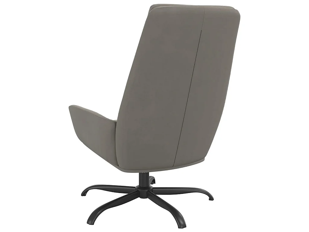 Chaise de relaxation Gris clair Velours