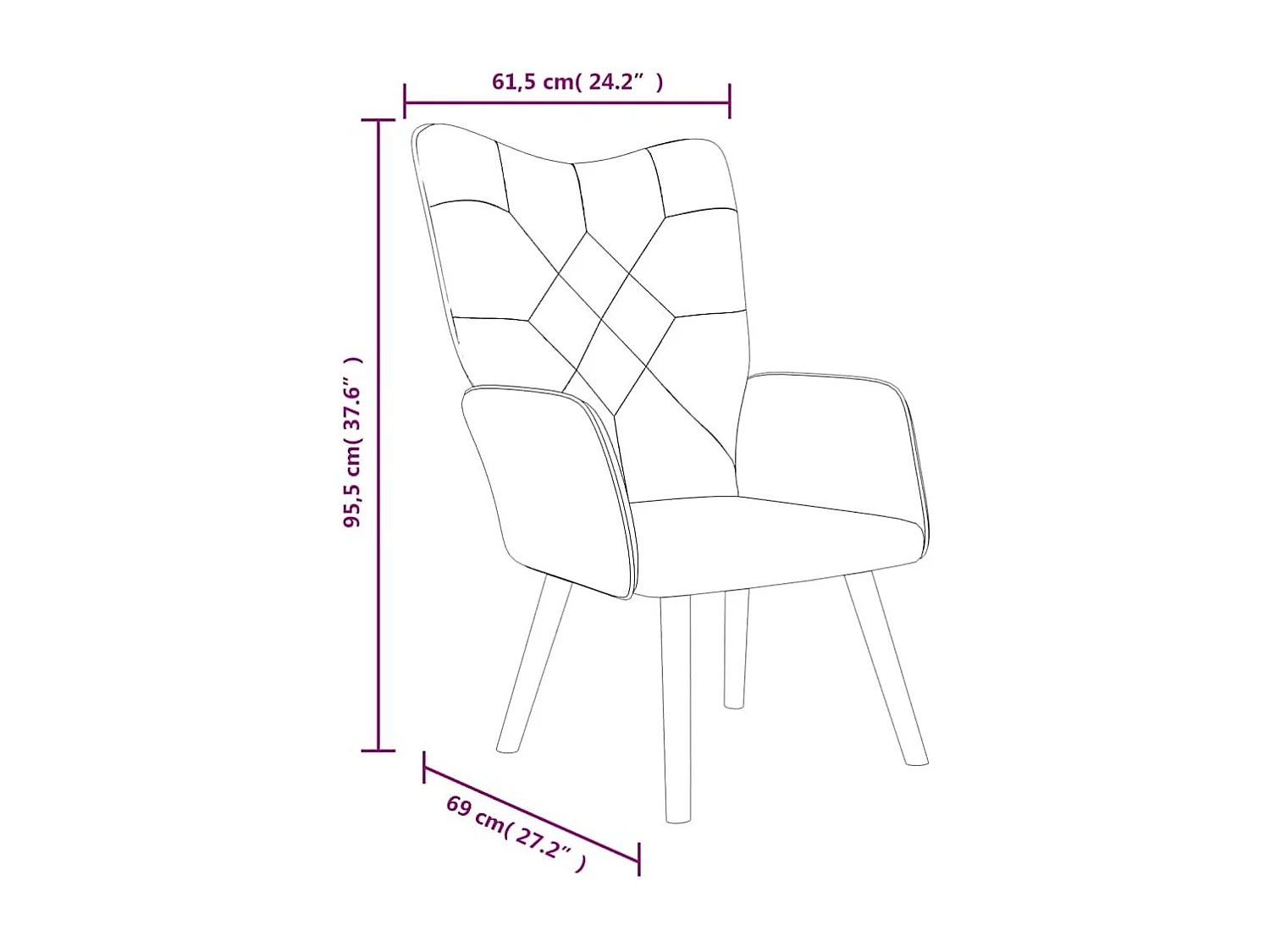 Chaise de relaxation Patchwork Tissu