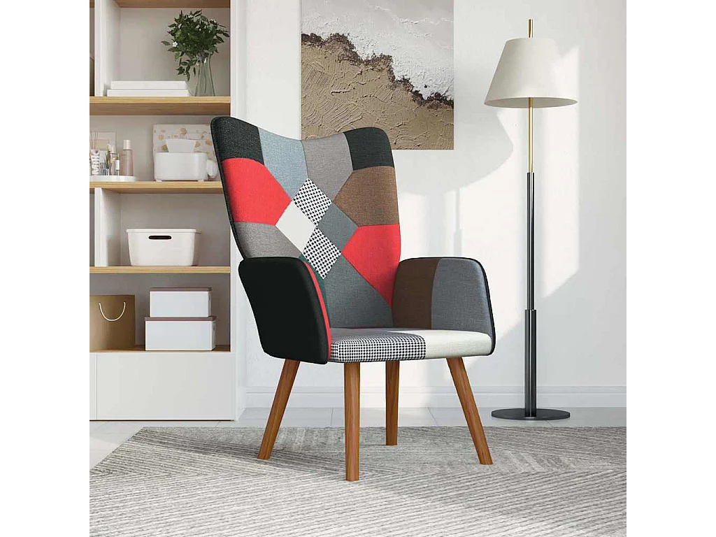 Silla de relajación de tela patchwork