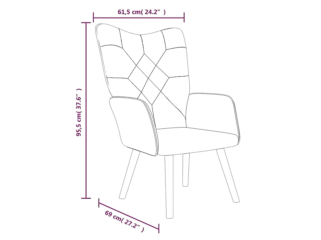Silla de relajación de tela patchwork