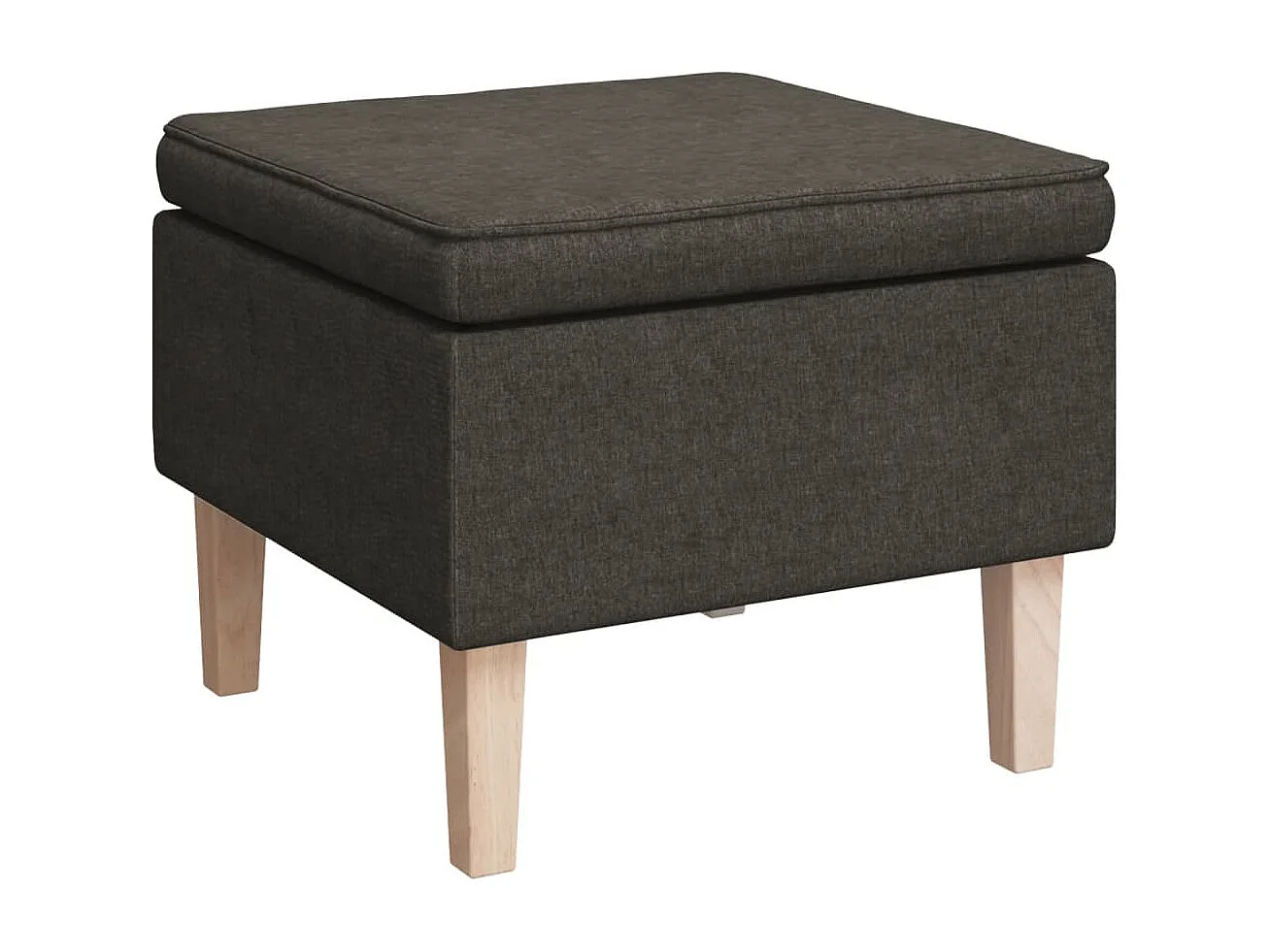 Fauteuil met schommelpoten en voetenbank stof donkergrijs