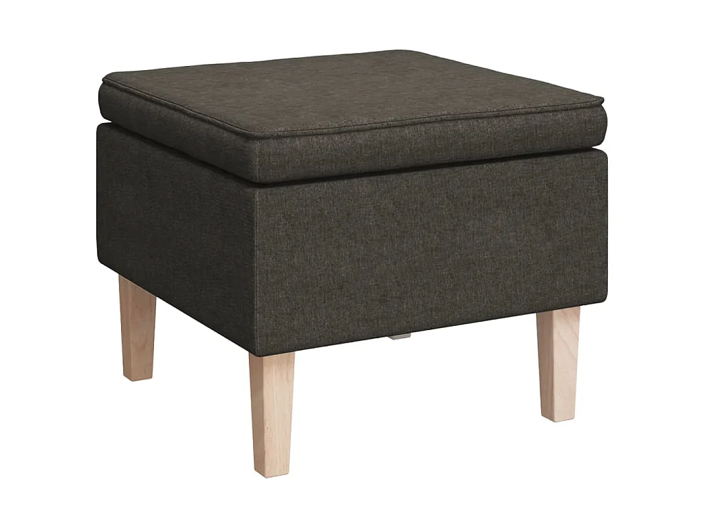 Schaukelsessel mit Hocker Dunkelgrau Stoff