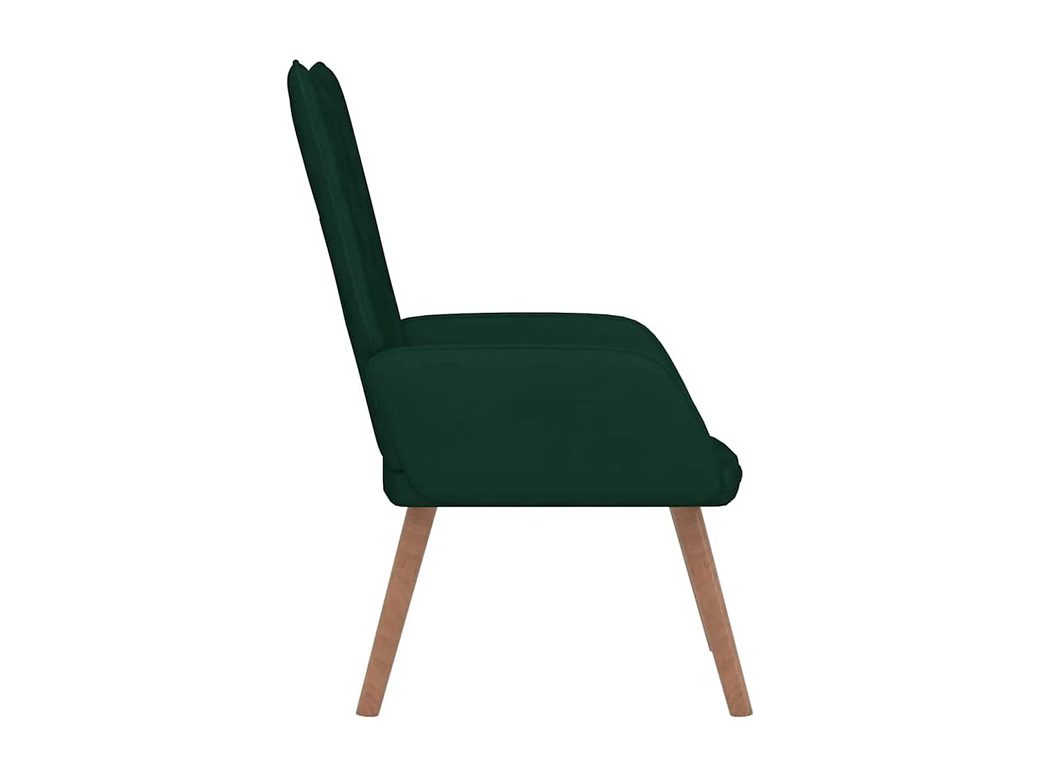 Chaise de relaxation Vert foncé Velours