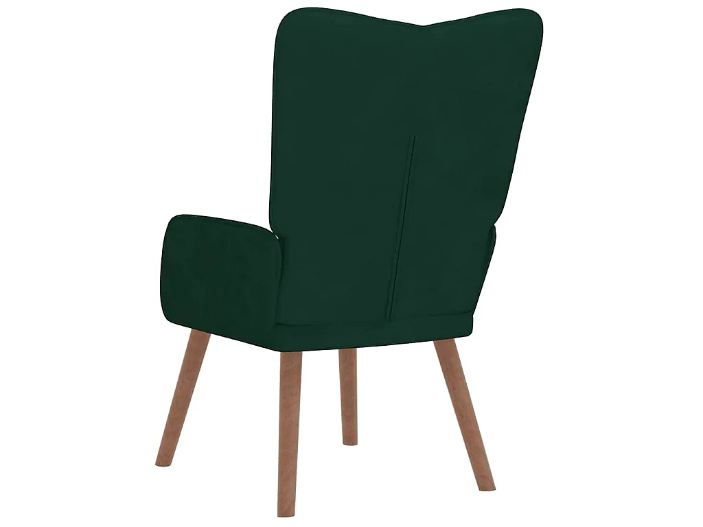 Chaise de relaxation Vert foncé Velours