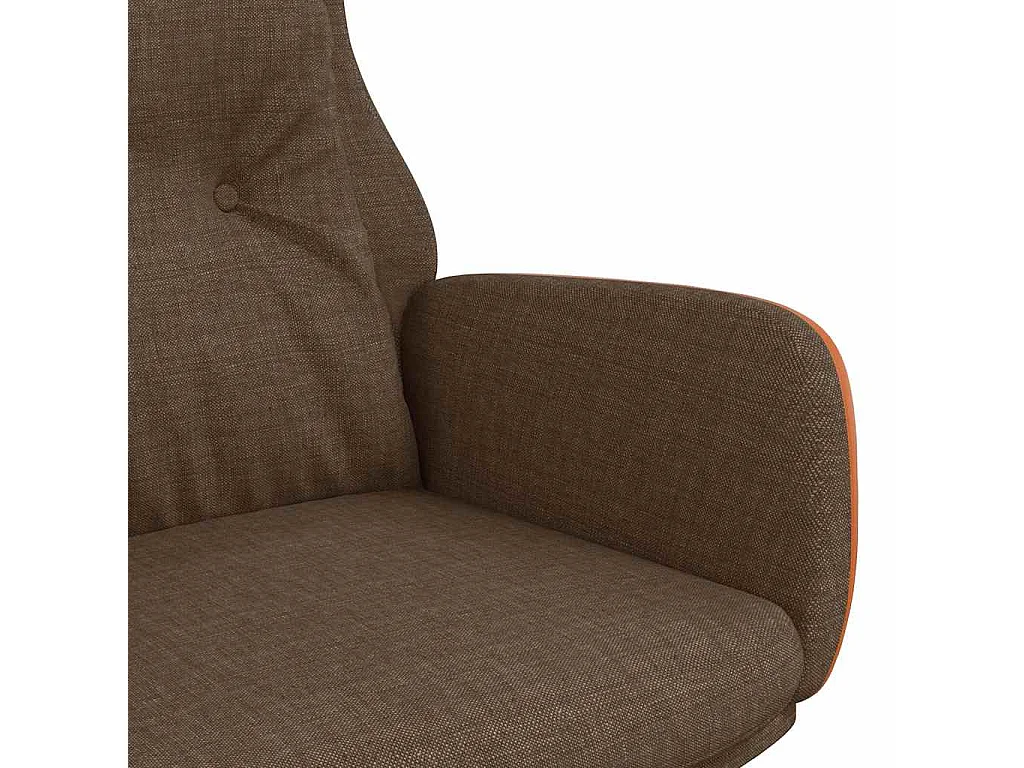 Relaxstoel stof en PVC bruin