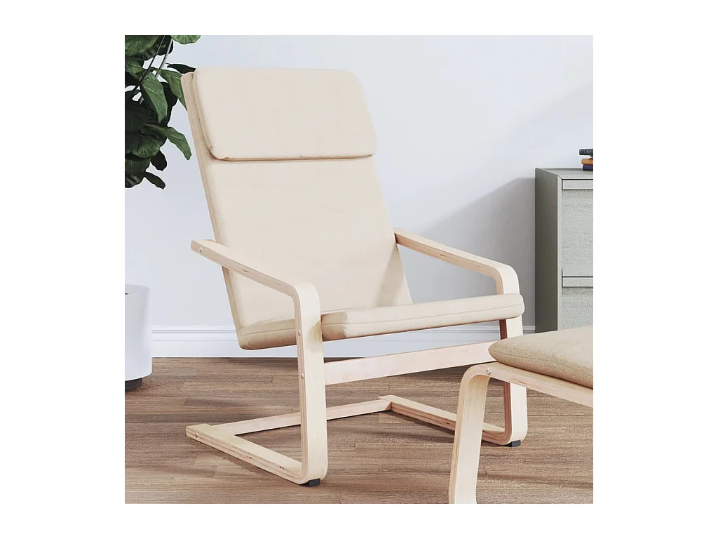 Chaise de relaxation Crème Tissu