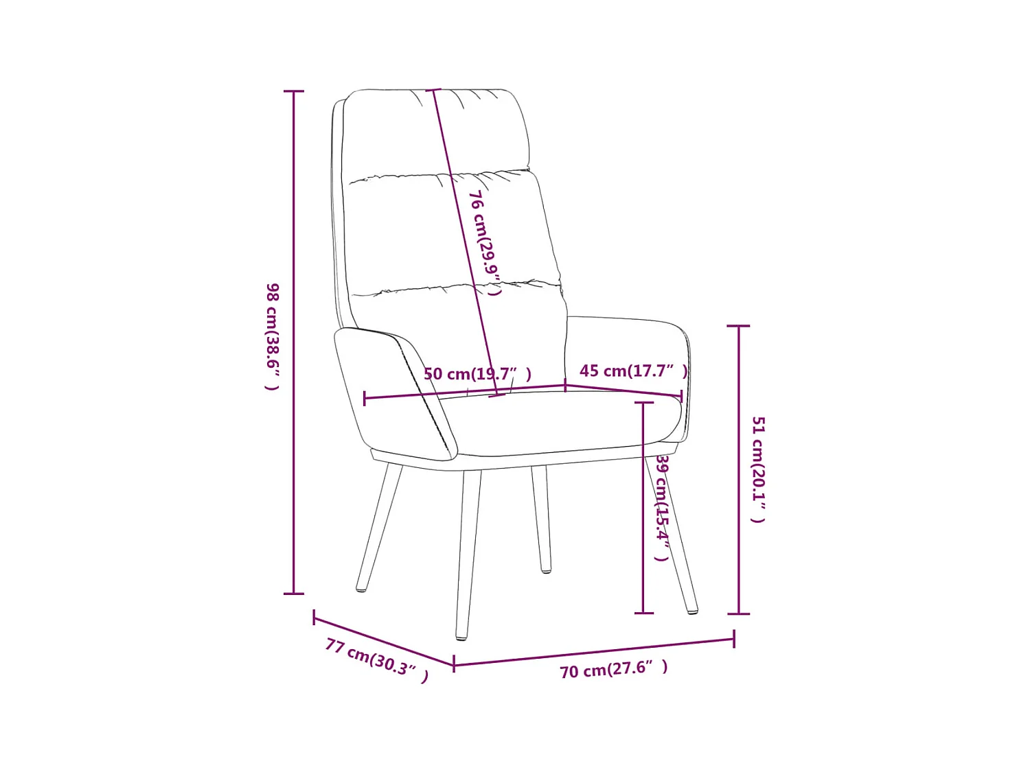 Relaxsessel Schwarz Stoff