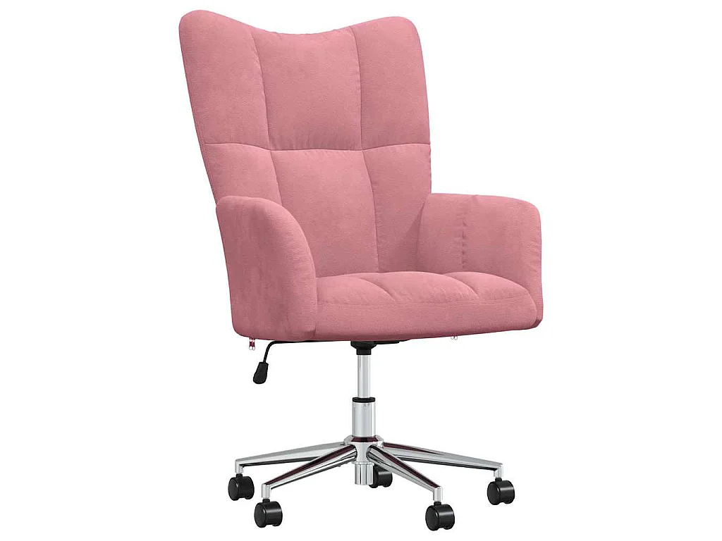Chaise de relaxation Rose Velours