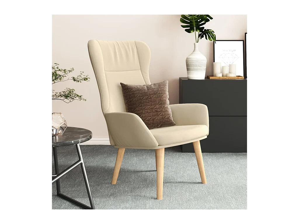 Chaise de relaxation Crème Tissu