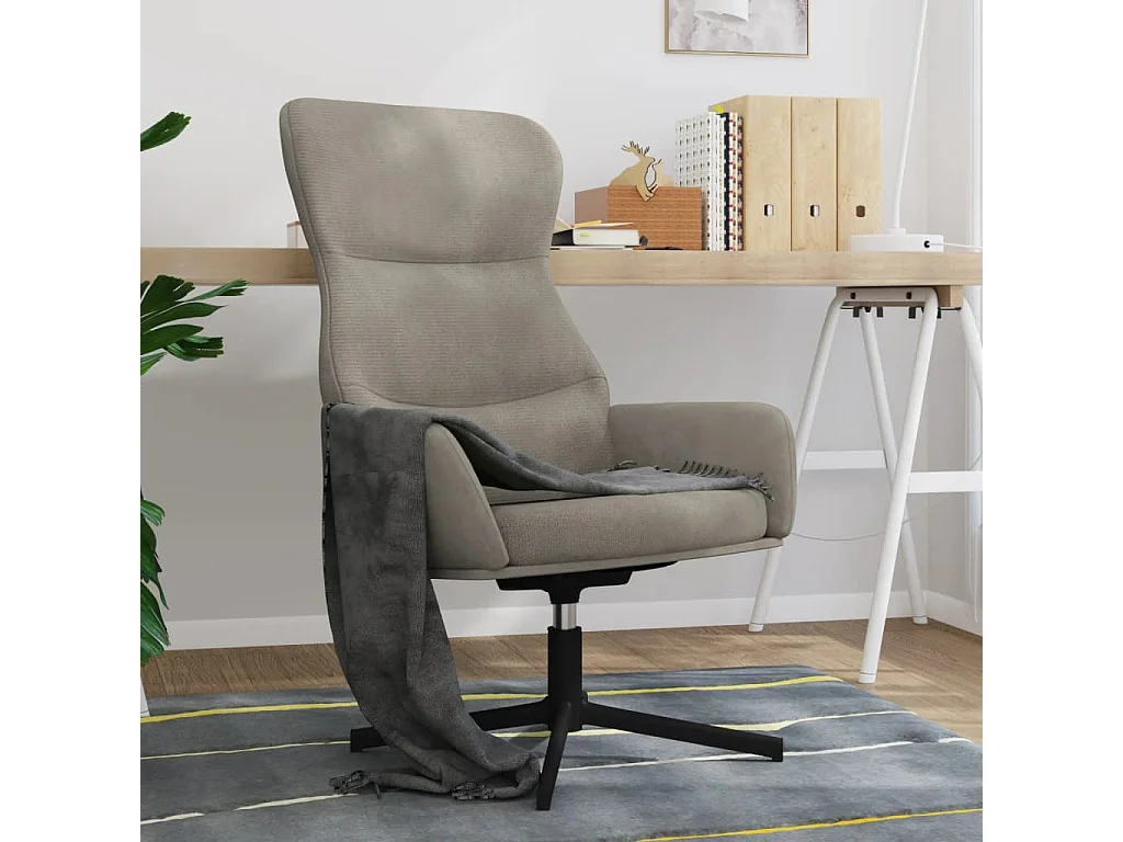 Chaise de relaxation Gris clair Velours