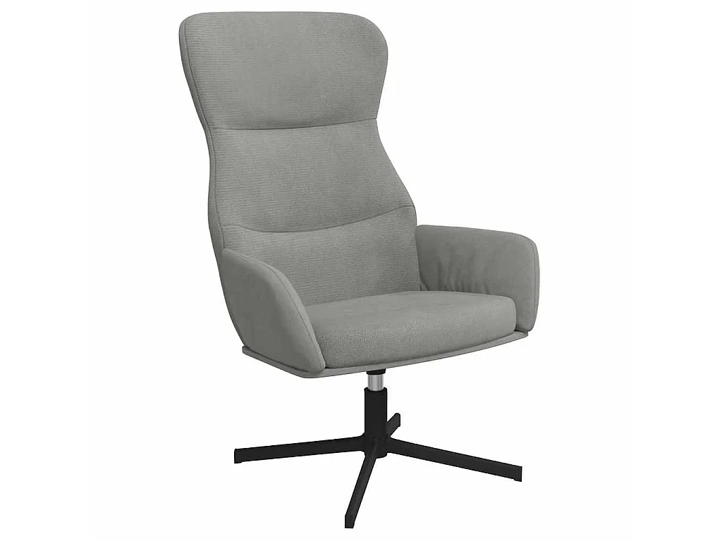 Chaise de relaxation Gris clair Velours