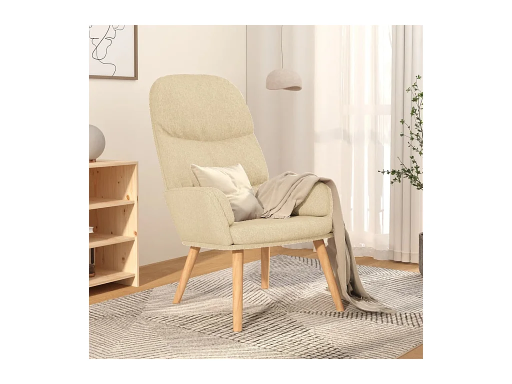 Chaise de relaxation Crème Tissu
