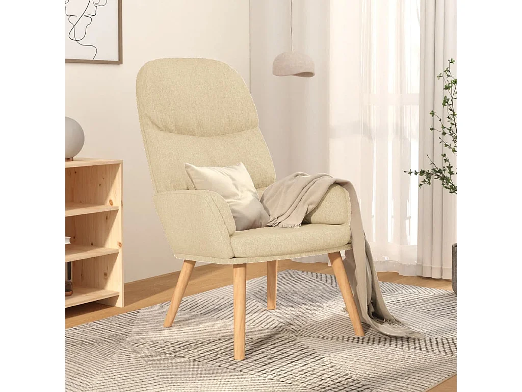 Chaise de relaxation Crème Tissu