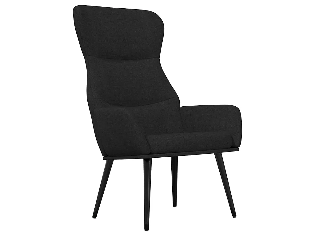 Relaxstoel stof zwart