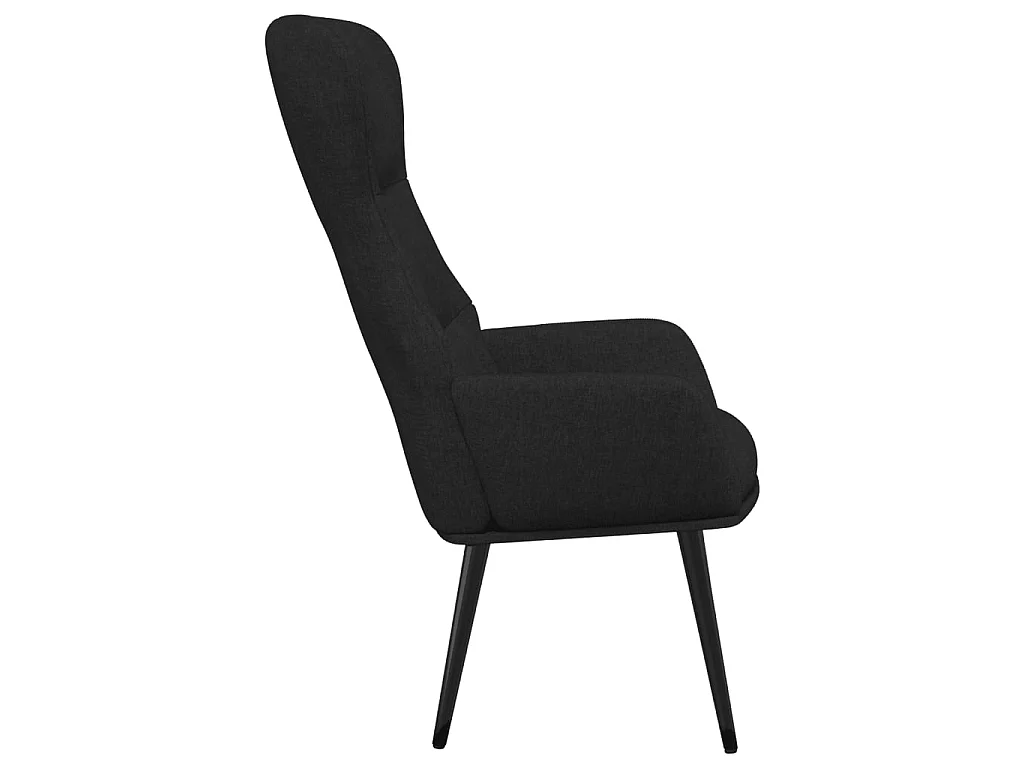 Relaxstoel stof zwart