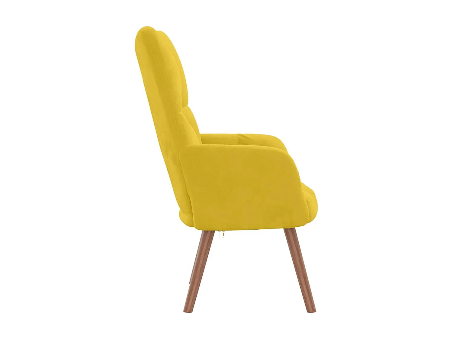 Chaise de relaxation Jaune moutarde Velours