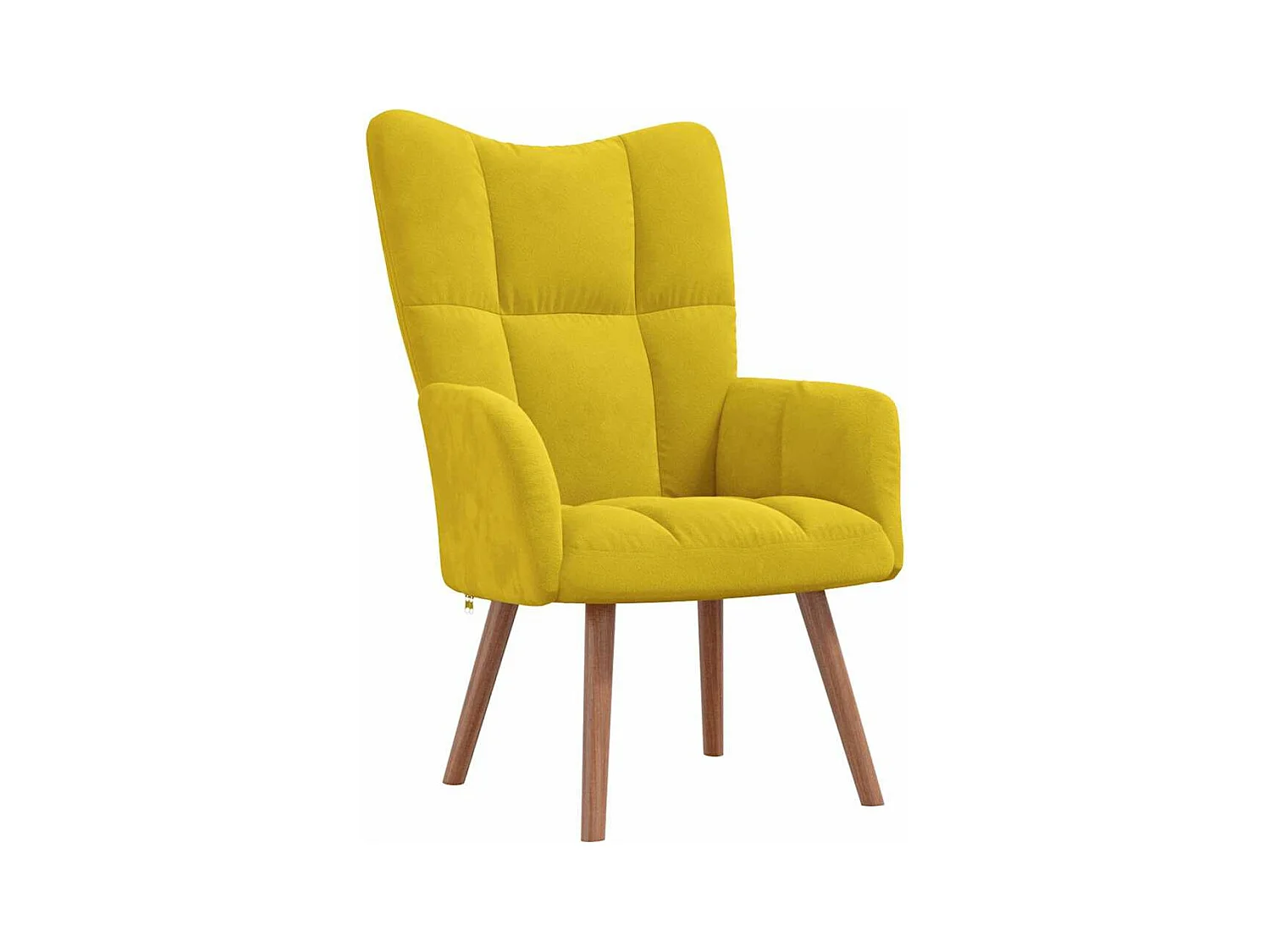 Sillón de relax de terciopelo amarillo mostaza