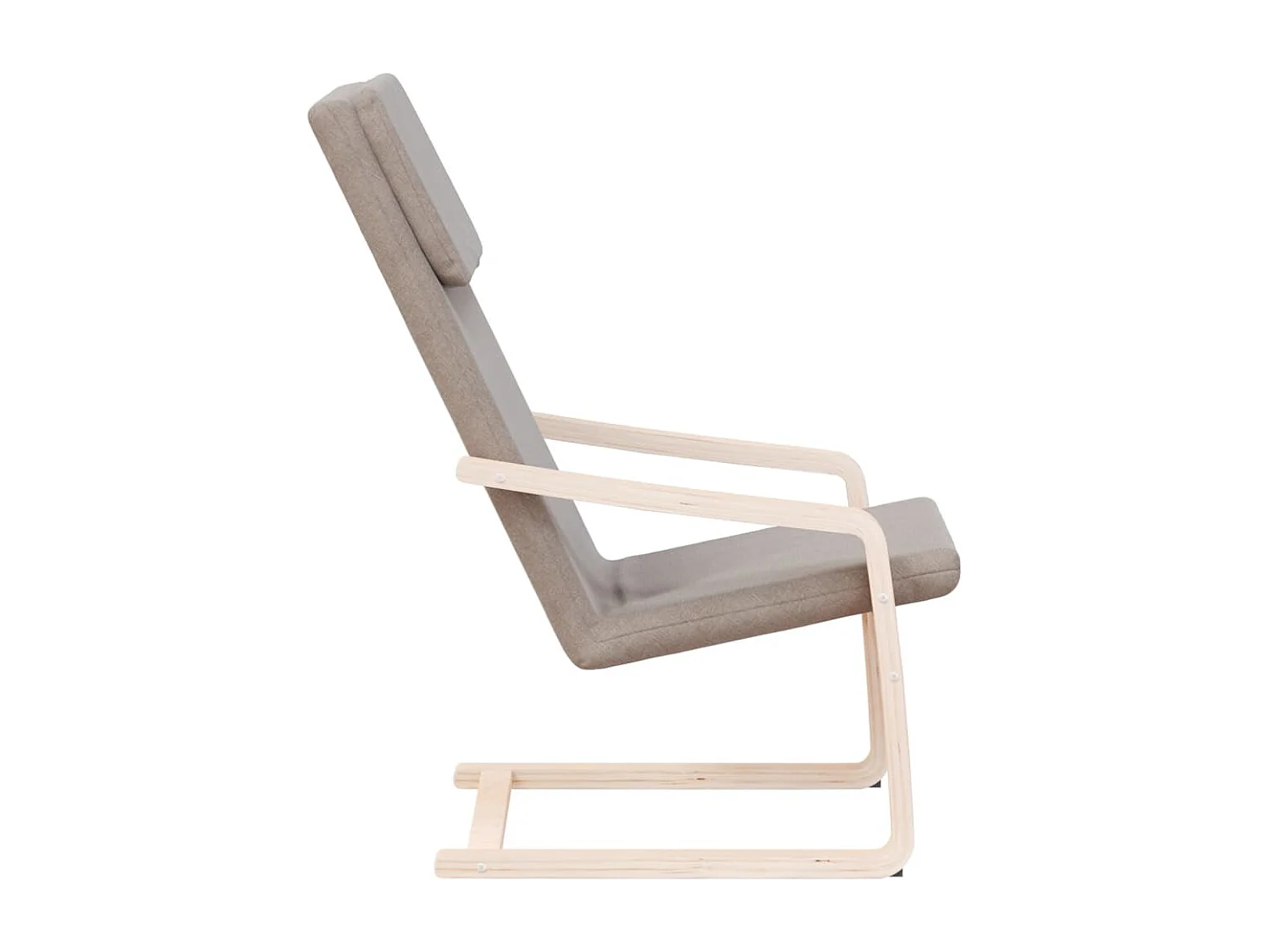 Chaise de relaxation Taupe Tissu